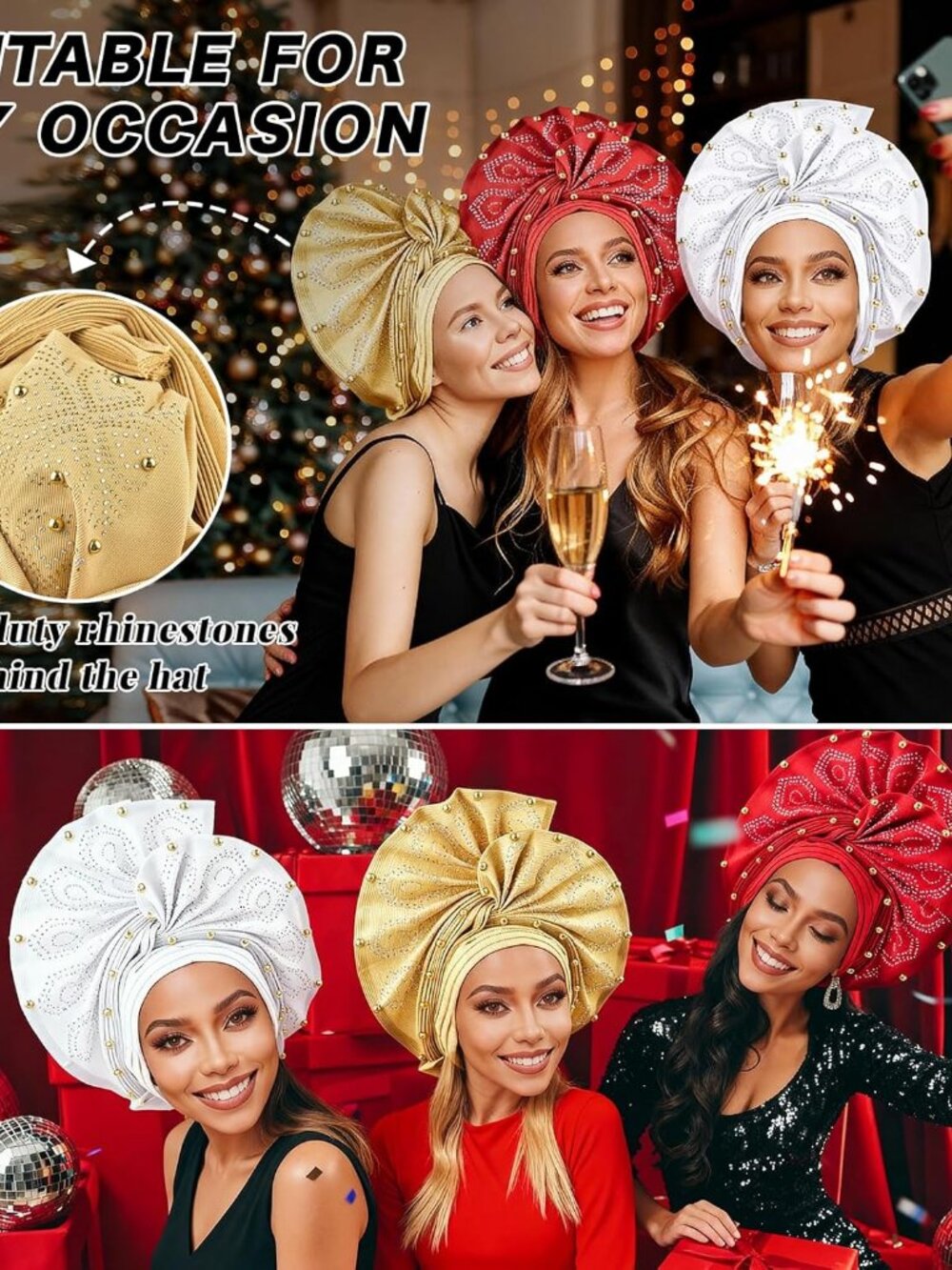 African gele head wrap for women Nigerian Headwear,auto gele Nigerian Headwear,t - Picture 7 of 7